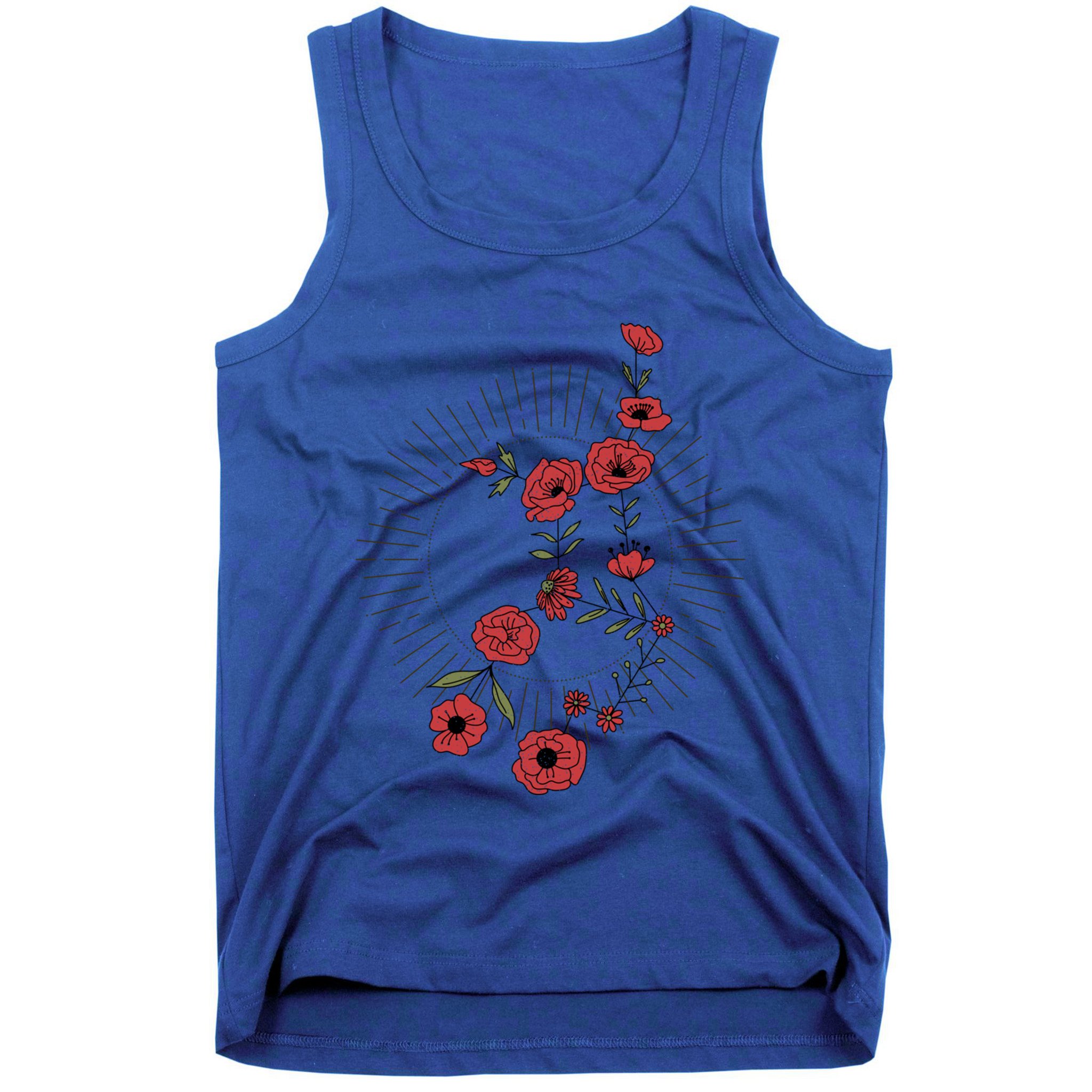 Virgo Zodiac Sign Planet Mercury Floral Stars Cute Gift Tank Top