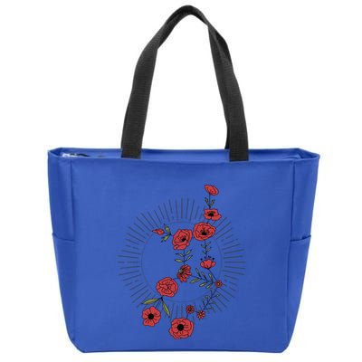 Virgo Zodiac Sign Planet Mercury Floral Stars Cute Gift Zip Tote Bag
