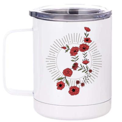 Virgo Zodiac Sign Planet Mercury Floral Stars Cute Gift 12 oz Stainless Steel Tumbler Cup