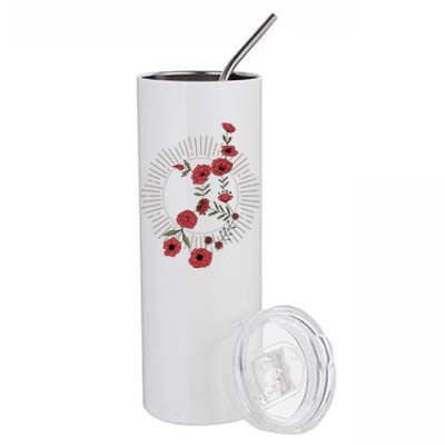 Virgo Zodiac Sign Planet Mercury Floral Stars Cute Gift Stainless Steel Tumbler