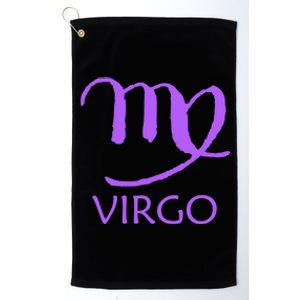 Virgo Zodiac Sign Purple August September Birthday Gift Platinum Collection Golf Towel