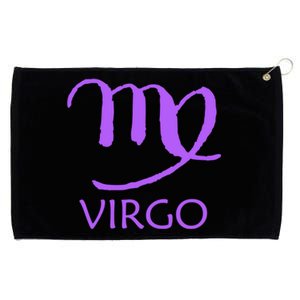 Virgo Zodiac Sign Purple August September Birthday Gift Grommeted Golf Towel