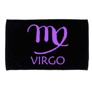 Virgo Zodiac Sign Purple August September Birthday Gift Microfiber Hand Towel