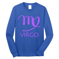 Virgo Zodiac Sign Purple August September Birthday Gift Long Sleeve Shirt