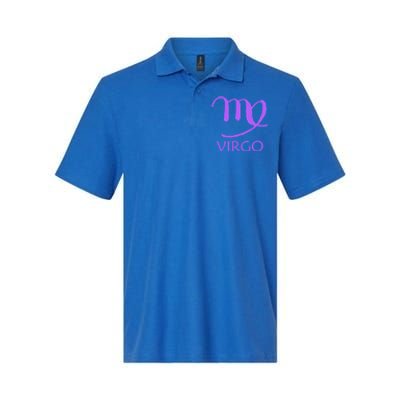 Virgo Zodiac Sign Purple August September Birthday Gift Softstyle Adult Sport Polo