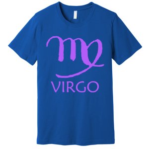 Virgo Zodiac Sign Purple August September Birthday Gift Premium T-Shirt