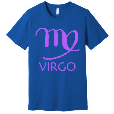 Virgo Zodiac Sign Purple August September Birthday Gift Premium T-Shirt