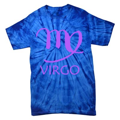 Virgo Zodiac Sign Purple August September Birthday Gift Tie-Dye T-Shirt