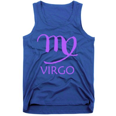 Virgo Zodiac Sign Purple August September Birthday Gift Tank Top