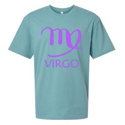 Virgo Zodiac Sign Purple August September Birthday Gift Sueded Cloud Jersey T-Shirt