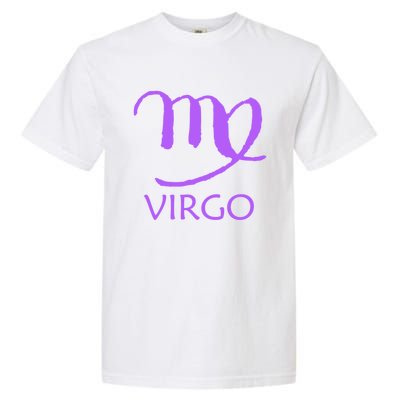 Virgo Zodiac Sign Purple August September Birthday Gift Garment-Dyed Heavyweight T-Shirt