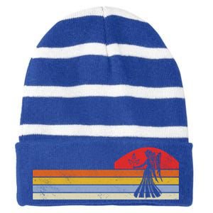 Virgo Zodiac Sign Gift Striped Beanie with Solid Band