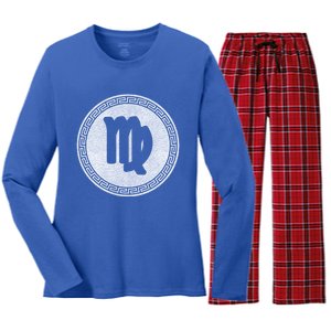 Virgo Zodiac Sign Gift Women's Long Sleeve Flannel Pajama Set 