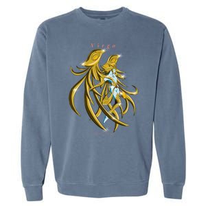 Virgo Zodiac Sign Symbol Goddess Gift Garment-Dyed Sweatshirt