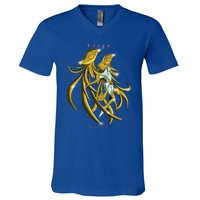 Virgo Zodiac Sign Symbol Goddess Gift V-Neck T-Shirt