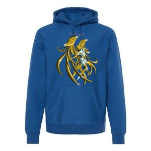 Virgo Zodiac Sign Symbol Goddess Gift Premium Hoodie