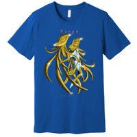 Virgo Zodiac Sign Symbol Goddess Gift Premium T-Shirt