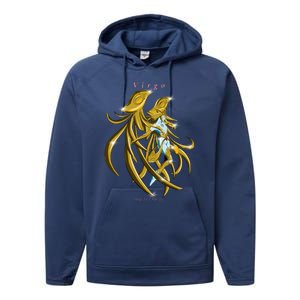 Virgo Zodiac Sign Symbol Goddess Gift Performance Fleece Hoodie