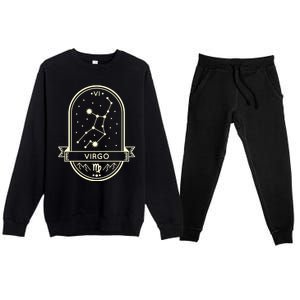 Virgo Zodiac Sign Virgo Constellation Astrology Horoscope Meaningful Gift Premium Crewneck Sweatsuit Set