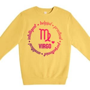 Virgo Zodiac Traits Gift Premium Crewneck Sweatshirt