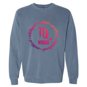 Virgo Zodiac Traits Gift Garment-Dyed Sweatshirt