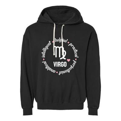 Virgo Zodiac Traits Gift Garment-Dyed Fleece Hoodie