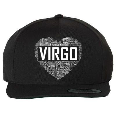 Virgo Zodiac Traits Horoscope Astrology Sign Gift Heart Wool Snapback Cap