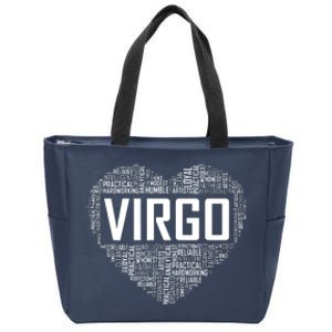 Virgo Zodiac Traits Horoscope Astrology Sign Gift Heart Zip Tote Bag