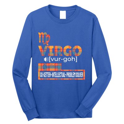 Virgo Zodiac Traits Qualities Funny Gift Long Sleeve Shirt