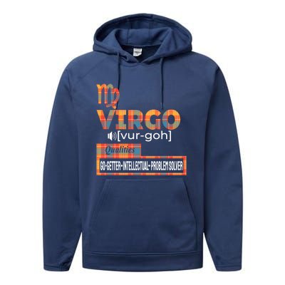 Virgo Zodiac Traits Qualities Funny Gift Performance Fleece Hoodie