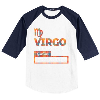 Virgo Zodiac Traits Qualities Funny Gift Baseball Sleeve Shirt