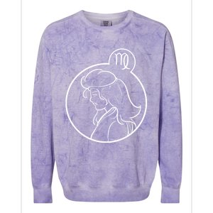 Virgo Zodiac Virgo Symbol Gift Colorblast Crewneck Sweatshirt