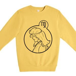 Virgo Zodiac Virgo Symbol Gift Premium Crewneck Sweatshirt