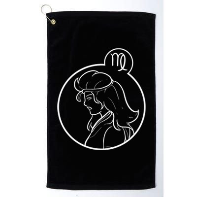 Virgo Zodiac Virgo Symbol Gift Platinum Collection Golf Towel