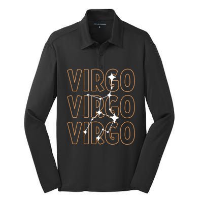 Virgo Zodiac Virgo Constellation Gift Silk Touch Performance Long Sleeve Polo