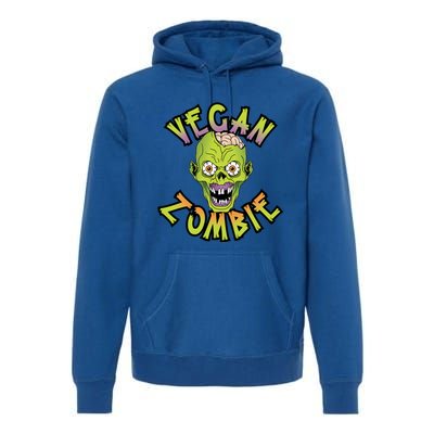 Vegan Zombie World Vegetable Day Plant Based I Eat Vegans Gift Premium Hoodie