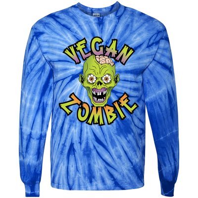 Vegan Zombie World Vegetable Day Plant Based I Eat Vegans Gift Tie-Dye Long Sleeve Shirt