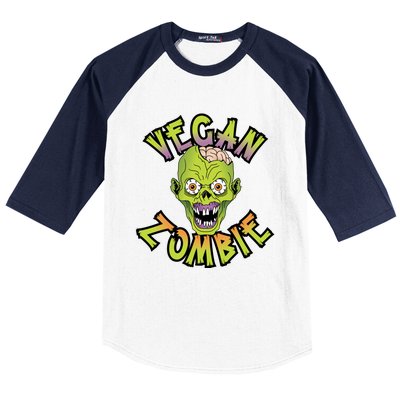 Vegan Zombie World Vegetable Day Plant Based I Eat Vegans Gift Baseball Sleeve Shirt