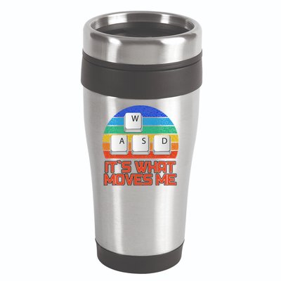 W A S D It's What Moves Me Gamer 16oz Travel Tumbler