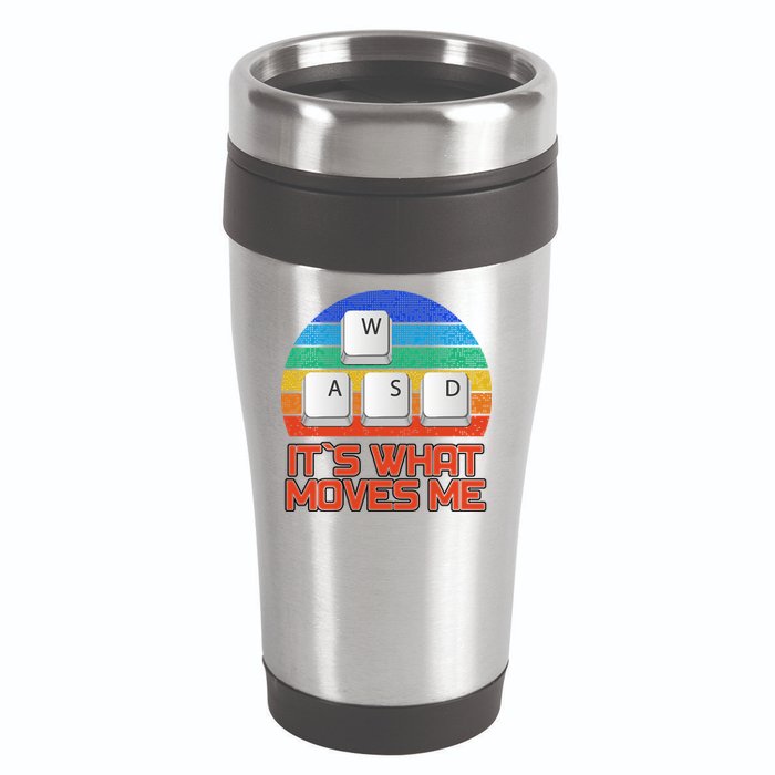 W A S D It's What Moves Me Gamer 16oz Travel Tumbler
