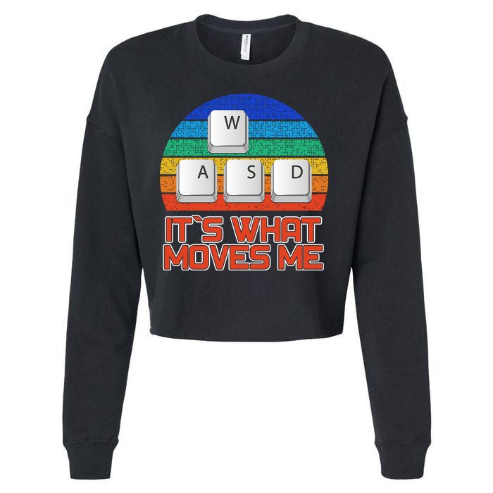 W A S D It's What Moves Me Gamer Cropped Pullover Crew