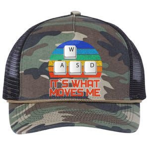 W A S D It's What Moves Me Gamer Retro Rope Trucker Hat Cap