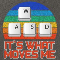 W A S D It's What Moves Me Gamer Cotton Canvas Backpack
