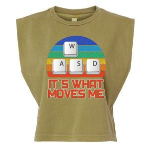 W A S D It's What Moves Me Gamer Garment-Dyed Women's Muscle Tee