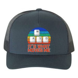 W A S D It's What Moves Me Gamer Yupoong Adult 5-Panel Trucker Hat