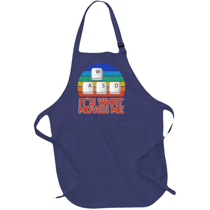 W A S D It's What Moves Me Gamer Full-Length Apron With Pockets