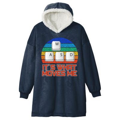 W A S D It's What Moves Me Gamer Hooded Wearable Blanket