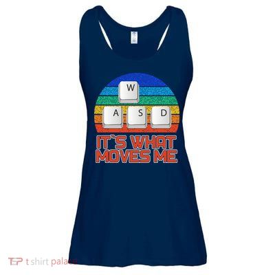 W A S D It's What Moves Me Gamer Ladies Essential Flowy Tank