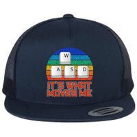 W A S D It's What Moves Me Gamer Flat Bill Trucker Hat