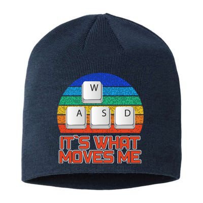 W A S D It's What Moves Me Gamer Sustainable Beanie